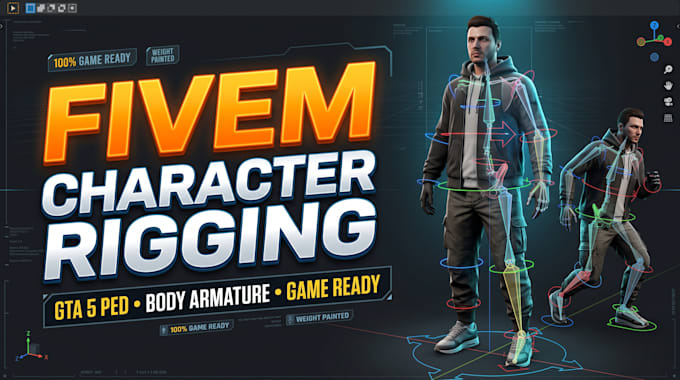 do fivem rigging, fivem character rigging, gta 5 ped rig, gta5 facial rig setup