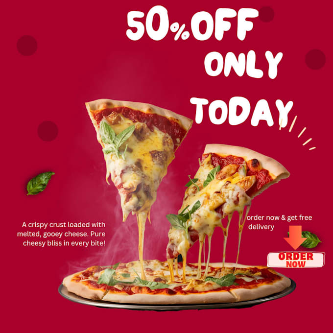 design eye catching restaurant menu and social media food posts