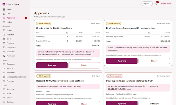 set up an ai agent based erp for your distribution business