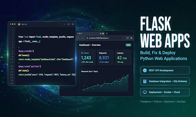 build or fix your flask web application