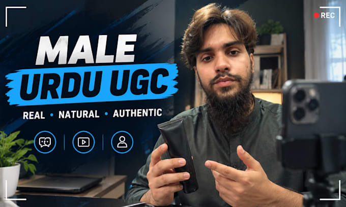create male ugc video in urdu