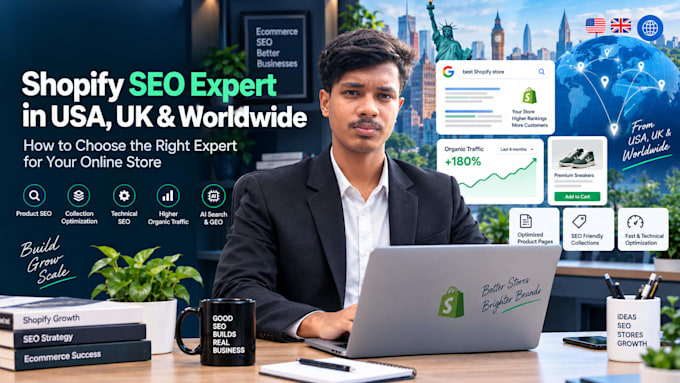 design or customize shopify store with smart SEO