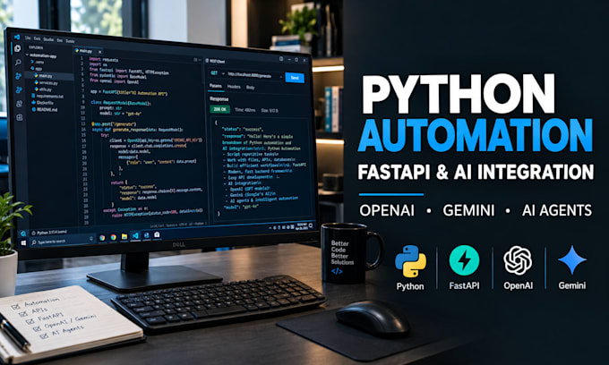 build custom python automation scripts ai agents or llm API integration