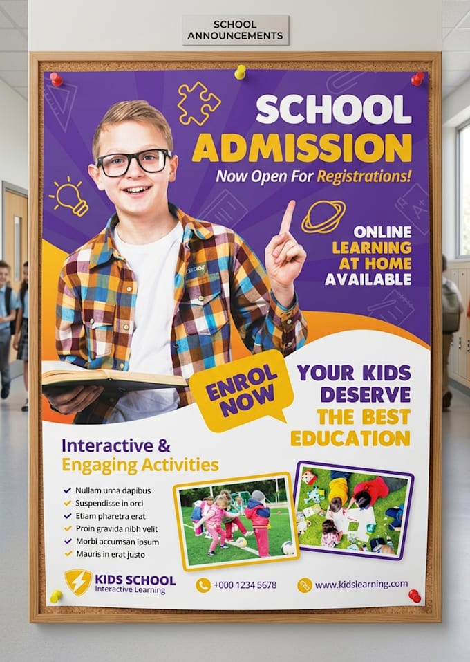 design educational flyer, case study, and academic poster
