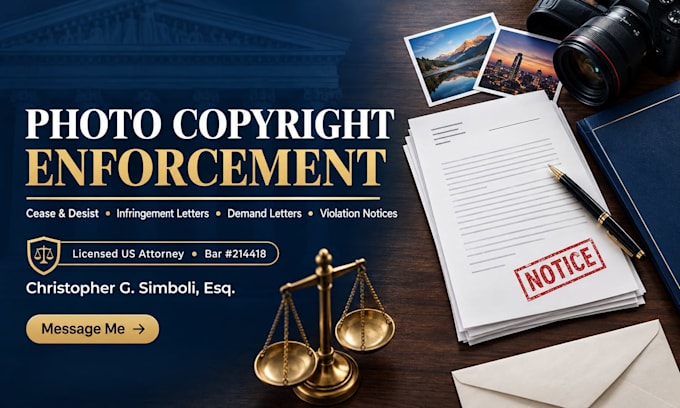 draft a photo copyright violation notice for your business