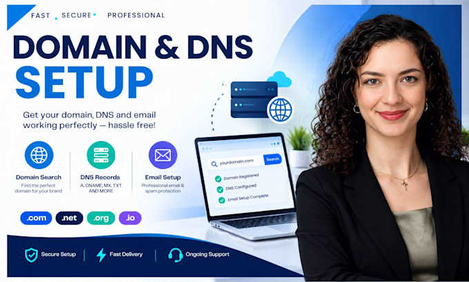 do domain name research, domain management, dns and email setup