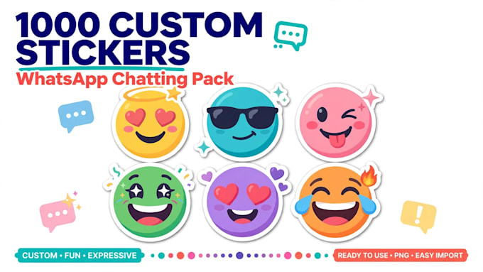 design fun and chatting sticker for your whatsapp