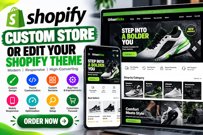 build a custom shopify store or edit your shopify theme