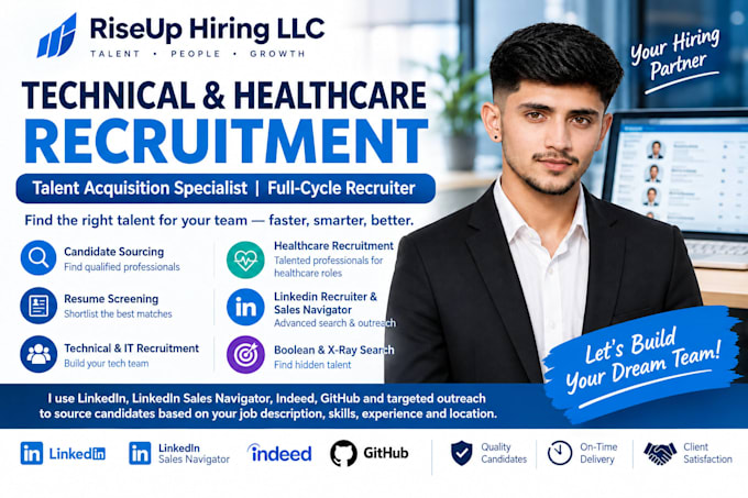 provide recruitment, talent sourcing and candidate screening