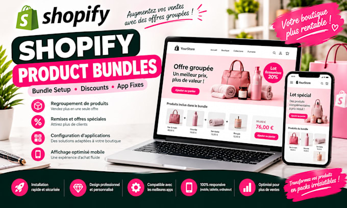 set up shopify product bundles, discounts and bundle apps