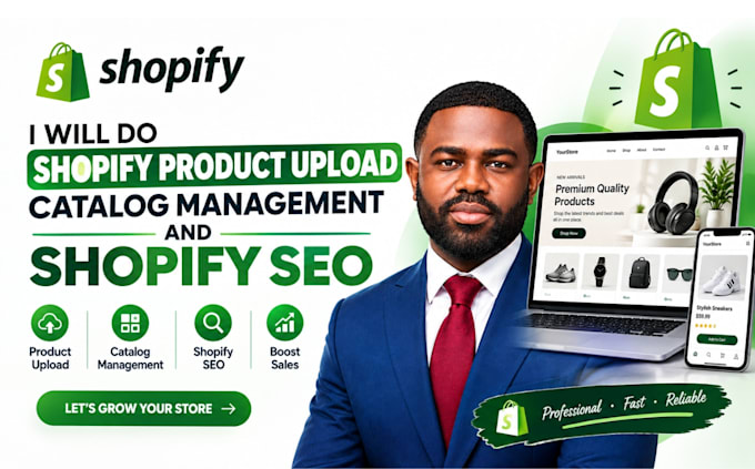 do shopify product upload, catalog management and shopify seo