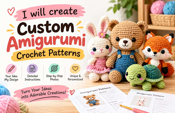 create a custom amigurumi crochet patterns