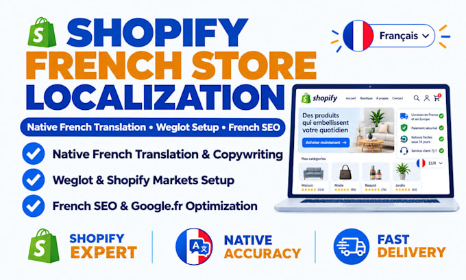do shopify french store localization website seo translation multi language