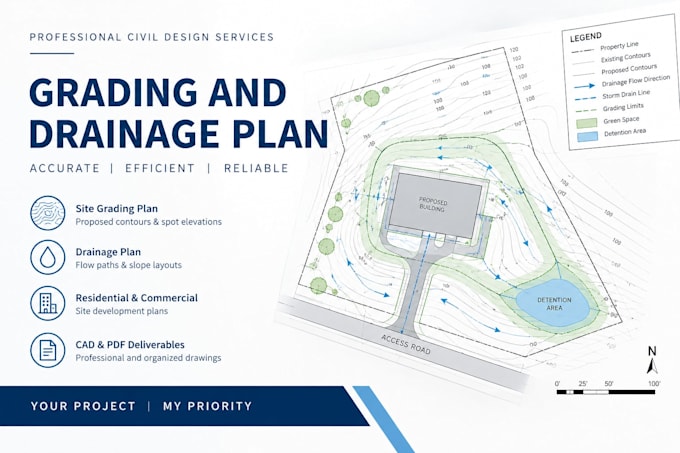 design grading and drainage plan site grading and stormwater drainage design