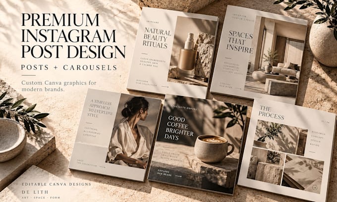 design premium canva instagram posts and carousel graphics