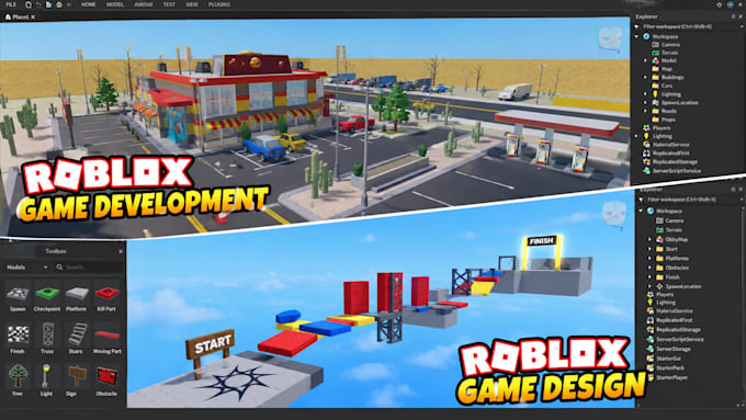 create a custom roblox game, obby