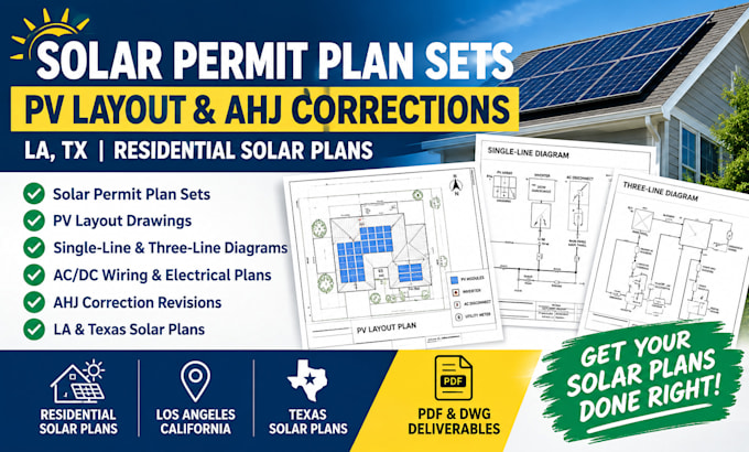 design la tx engineering solar city permit plan sets, pv layout, ahj corrections