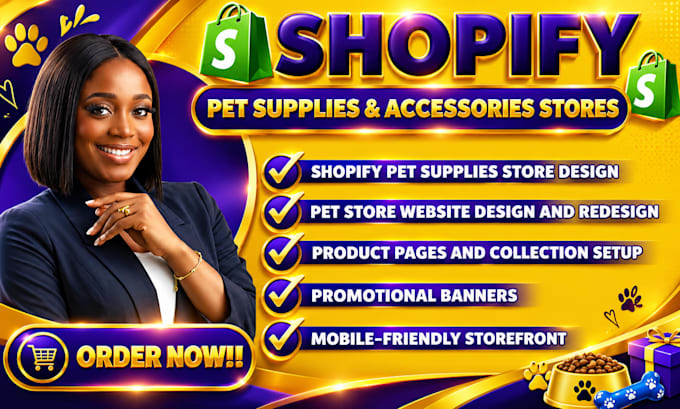 design or redesign your shopify pet supplies and accessories store