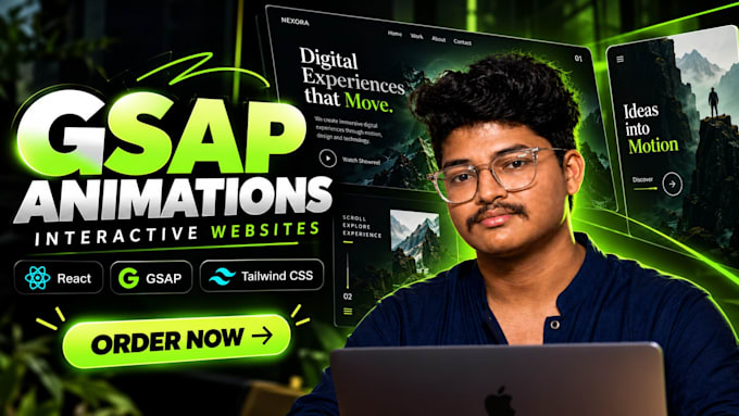 build a react business website with gsap