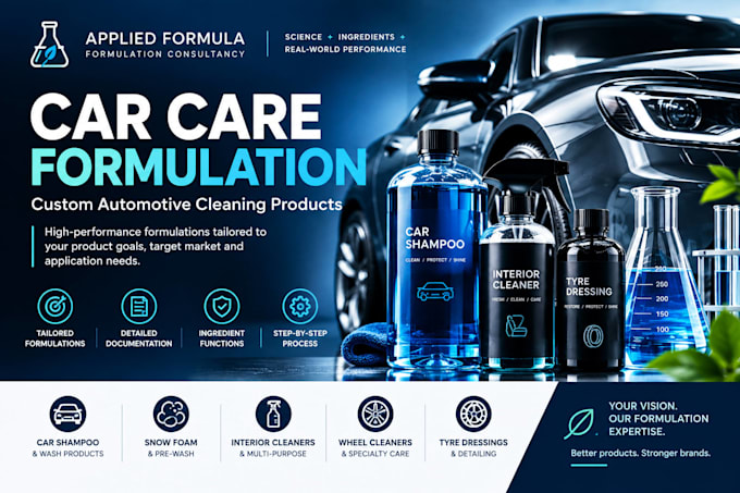formulate custom car care and automotive detailing products