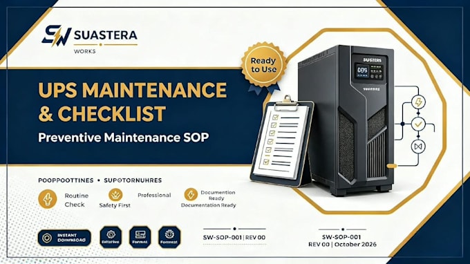 create professional ups maintenance sops and checklists