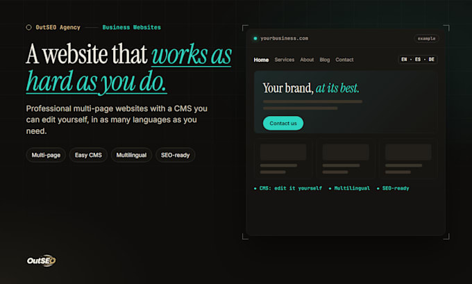 build a professional multilingual business website with cms