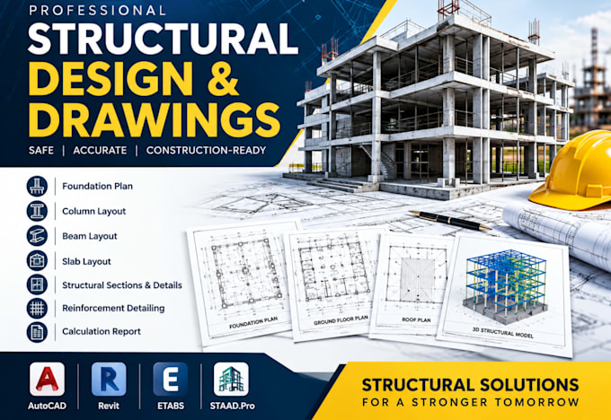 Diseñaré planos estructurales y dibujo estructural detallado para tu ...