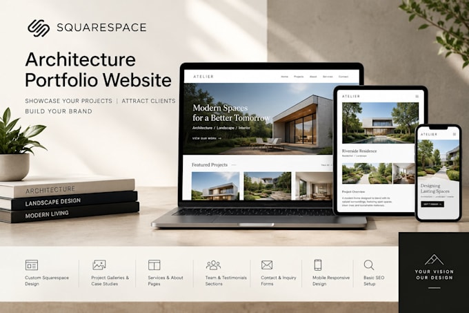 design a squarespace architecture portfolio website