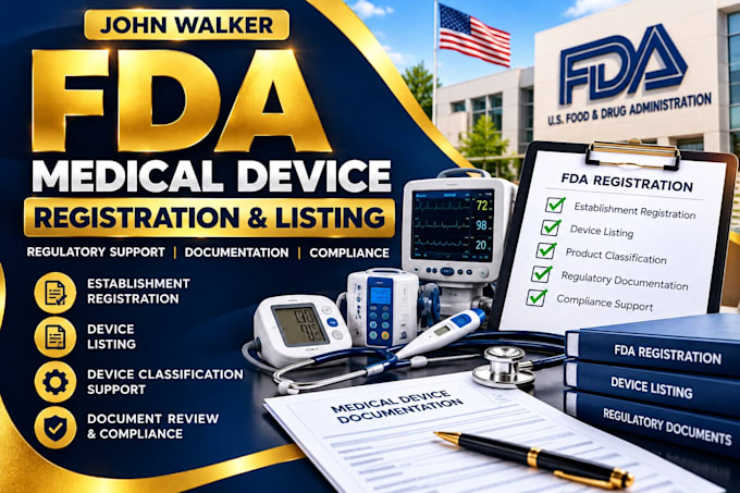 assist with fda medical device registration and listing