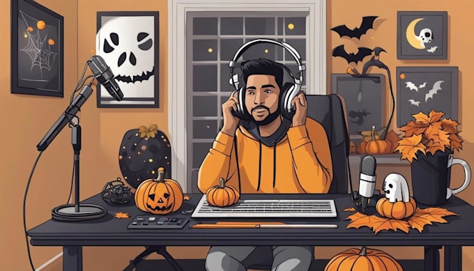write spooky halloween podcast scripts and horror stories