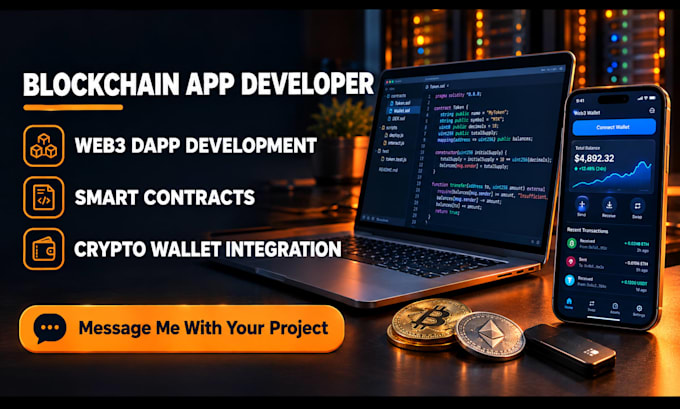 develop blockchain app create web3 dapp building custom blockchain app