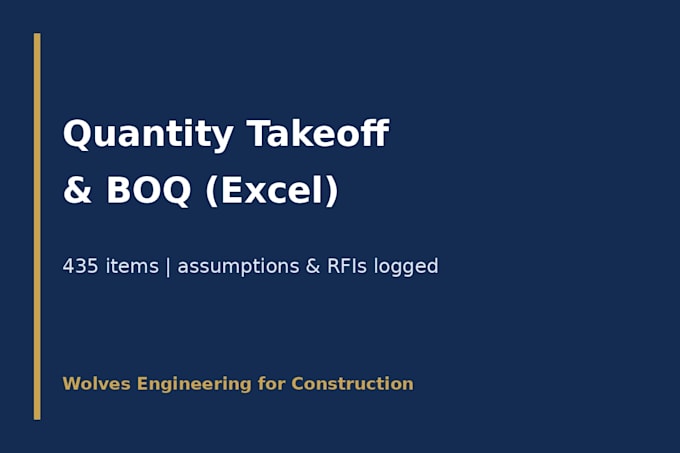 prepare a detailed quantity takeoff and boq for your construction project