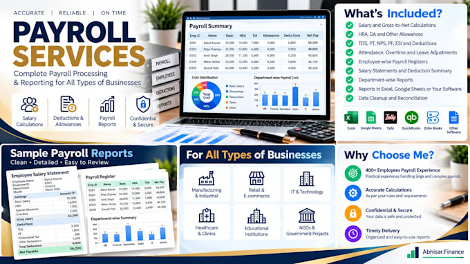 process payroll and prepare detailed payroll reports
