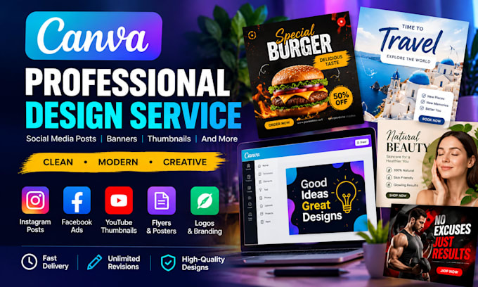 design social media posts and banners in canva