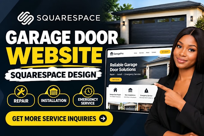 design a squarespace garage door repair website