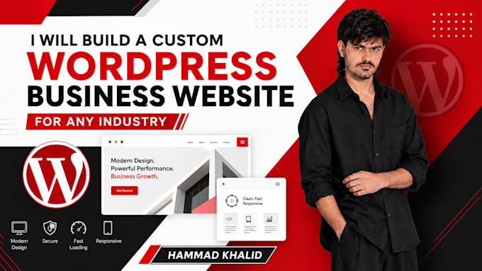build a custom wordpress business website for any industry