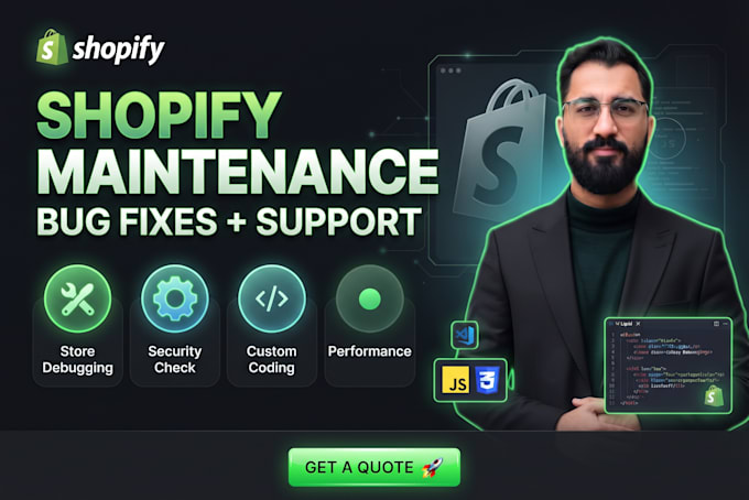provide shopify monthly maintenance and bug fixes