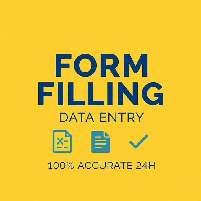 fill online forms and do accurate data entry work