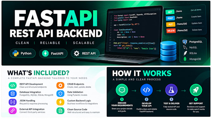 build a python fastapi rest API backend