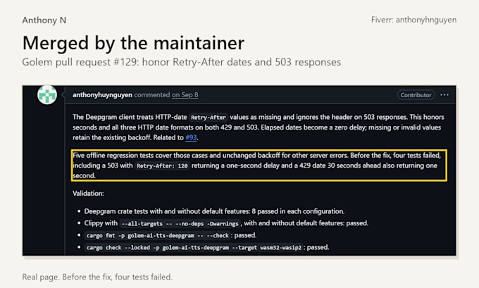 fix your broken API integration or webhook in python or javascript