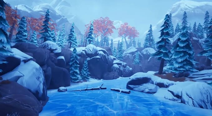 create stylized 3d game environment, low poly environment in unity and ue5