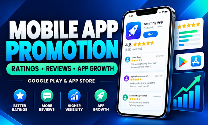 provide mobile app rating, review services and app promotion