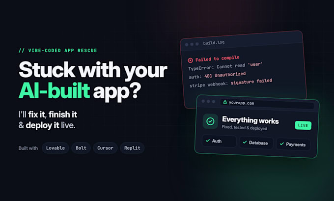 fix and deploy your lovable, bolt or cursor app