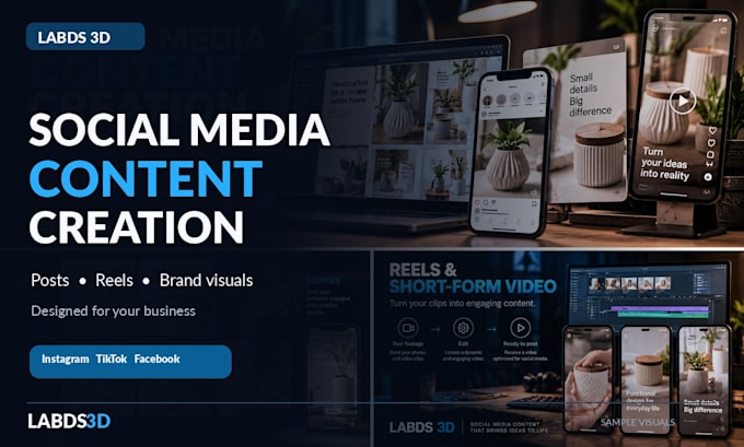 create engaging social media posts, reels and content
