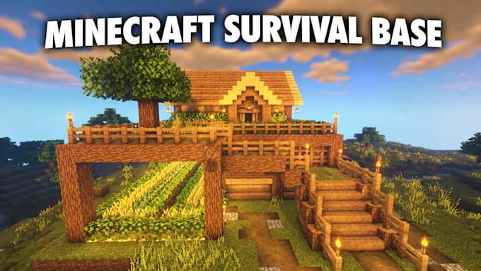 build a minecraft survival base, house, or mansion, or structure in any style