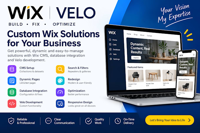 build and fix wix cms dynamic pages with velo