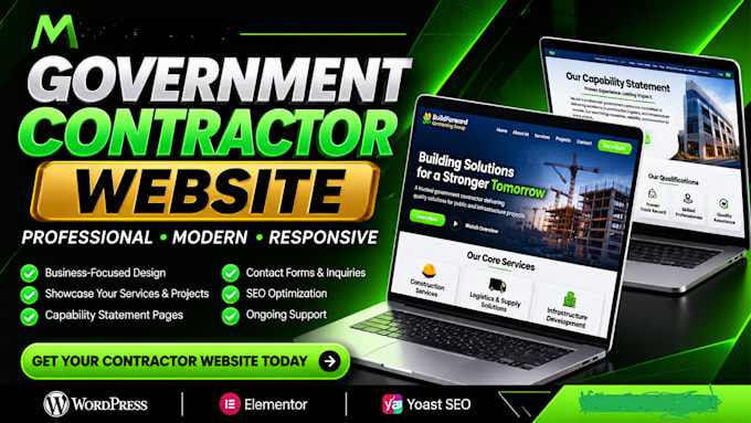 build a professional government contractor website