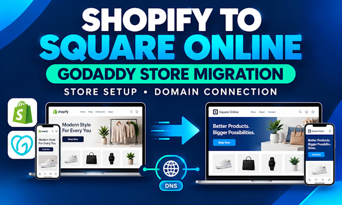 migrate shopify godaddy to square online godaddy square store domain transfer