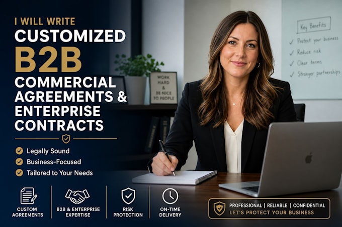 write customized b2b commercial agreements and enterprise contracts