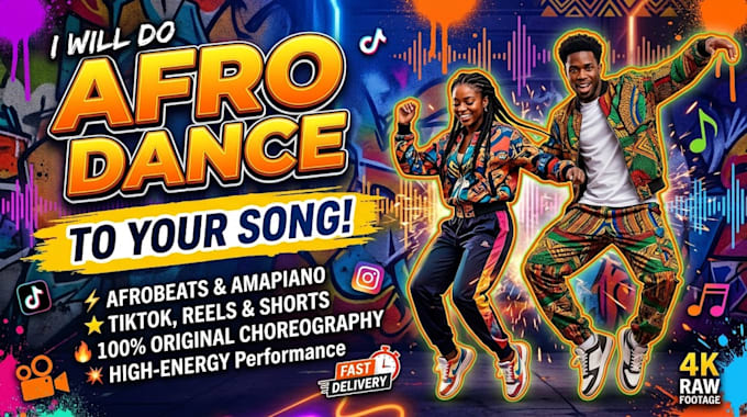 create a custom afro dance and amapiano choreography to your song